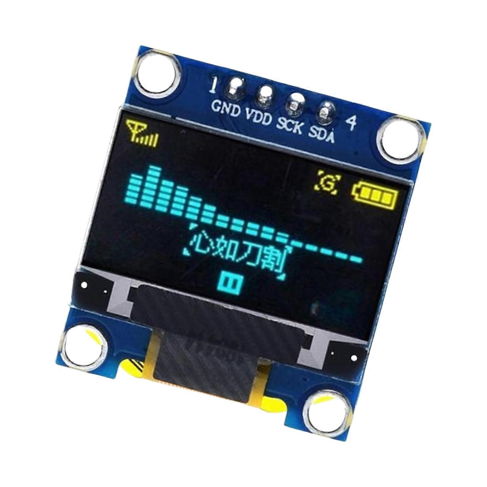0.96Inch OLEDs IIC Displays Module 128x64Pixels Compatible for Electronics Application Blue Yellow Display Board 4Pin  Yellow Blue