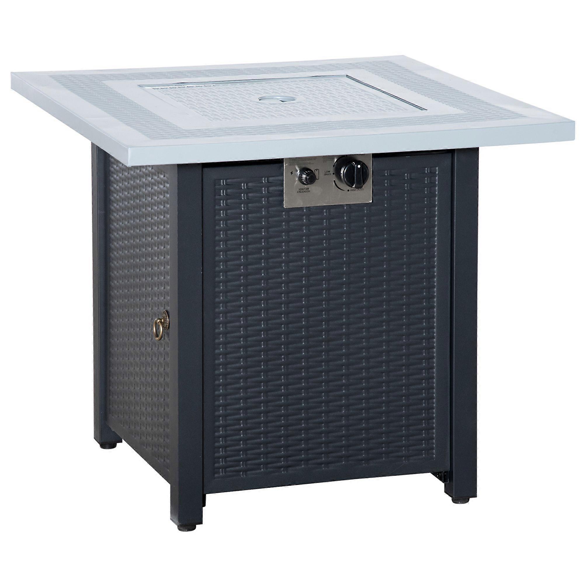 40000 BTU Gas Firepit Table 71x71cm