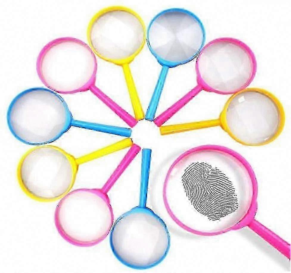 10-Piece Magnifying Glasses Set for Kids, Puzzle & Learning Activities