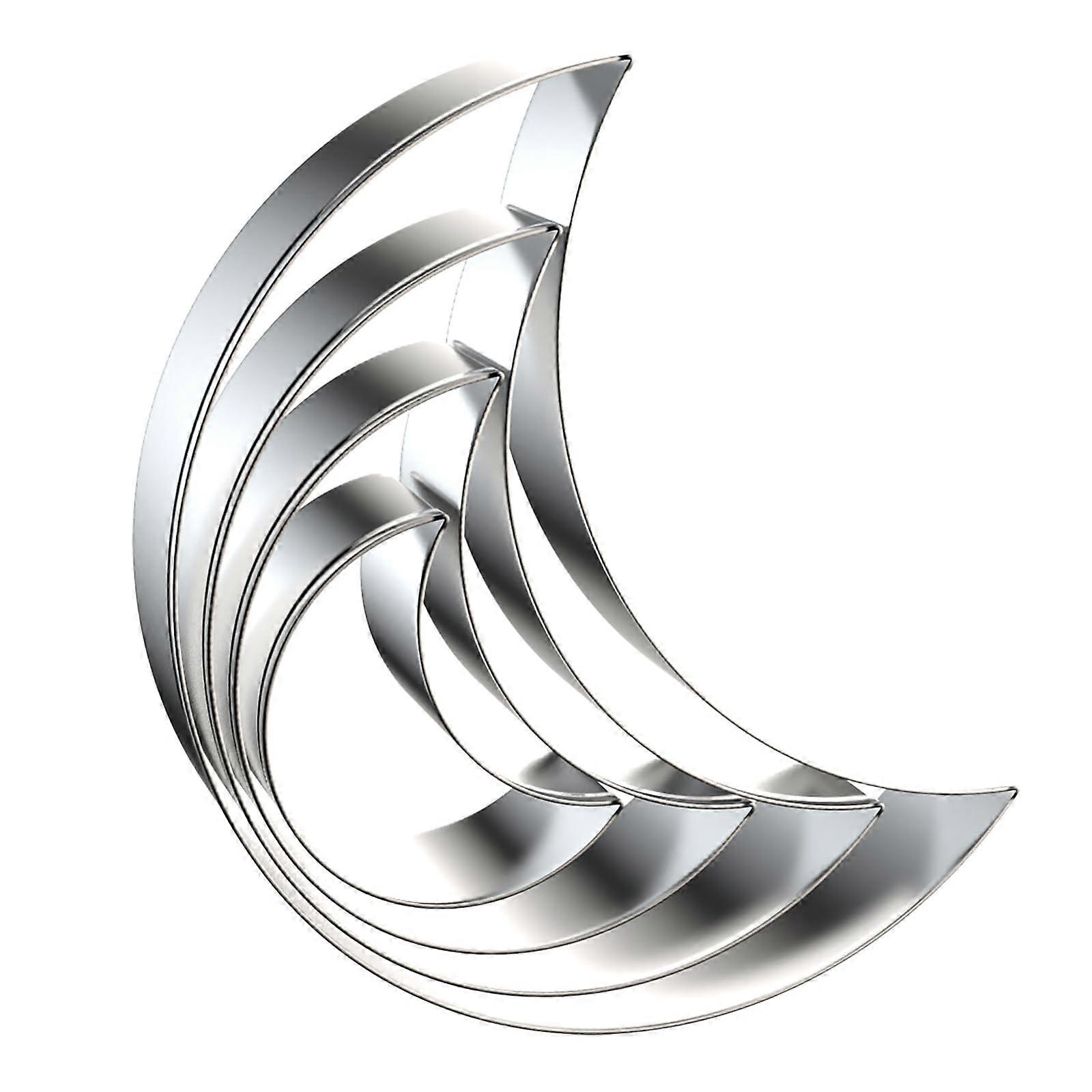 Crescent Moon Cookie Cutter Set, 4 Sizes Stainless Steel Baking and Crafting Molds