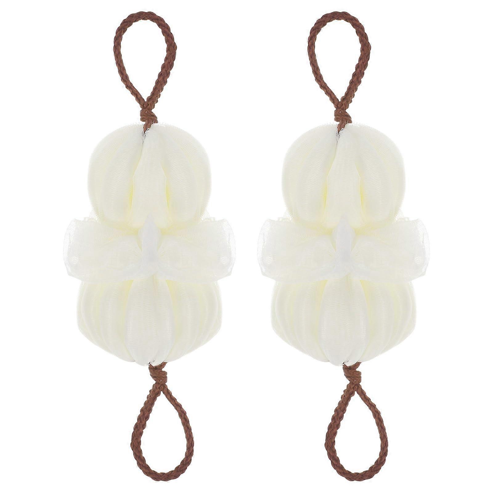 2Pcs Large Exfoliating Bath Sponge Set with Soft Mesh Shower Loofah for Gentle Skin Care