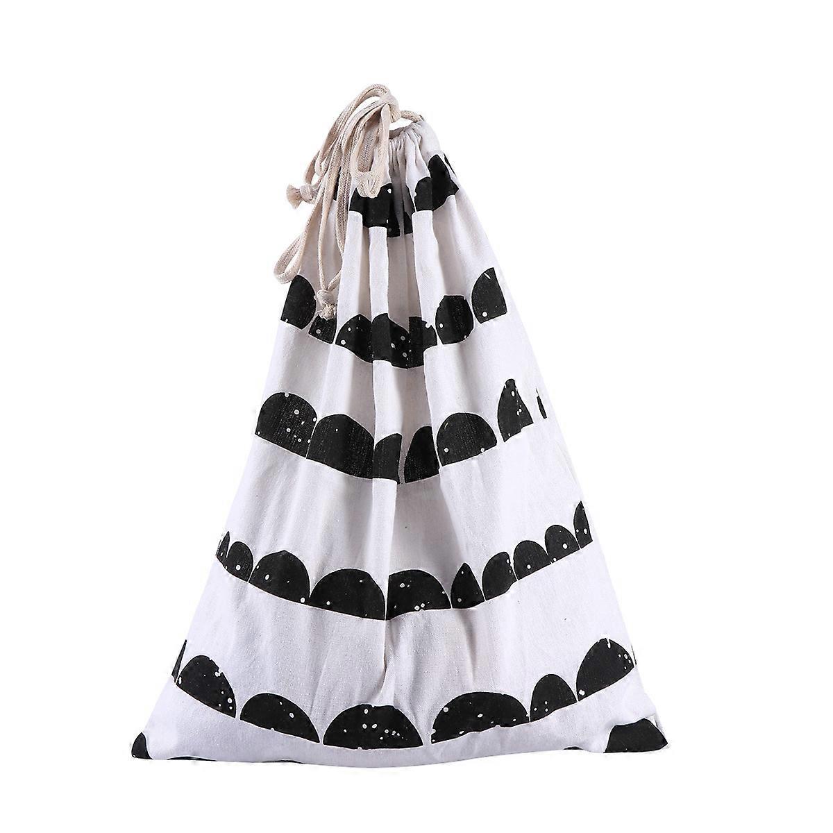 Childrens Toy Drawstring Bag Cotton Bag for Storage Use 3Pcs White Pack
