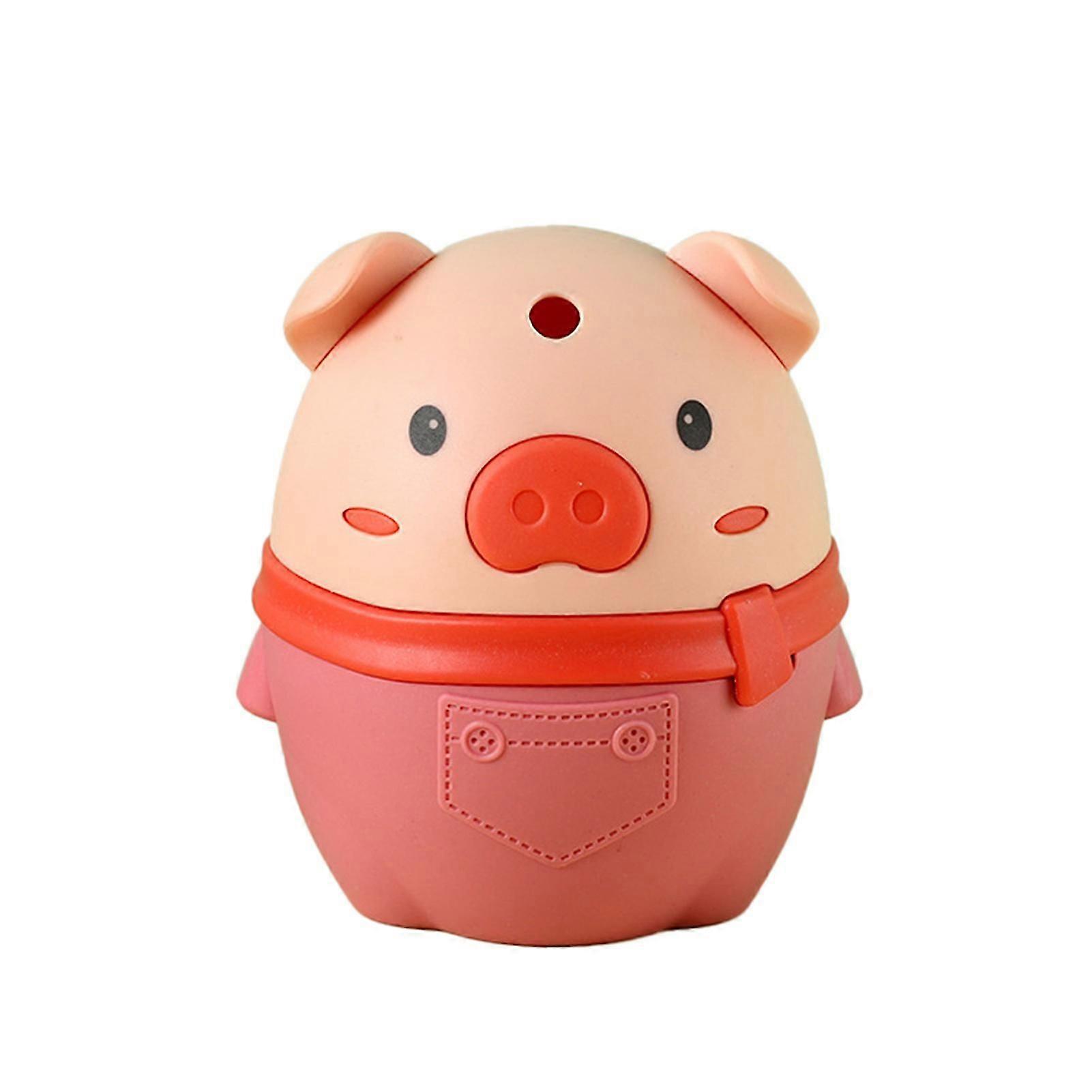 Toothpick Holder High Durability Adorable Appearance Round Edges Compact Size Multipurpose Creative Shape Pp Material Piggy Push-type Toothpick