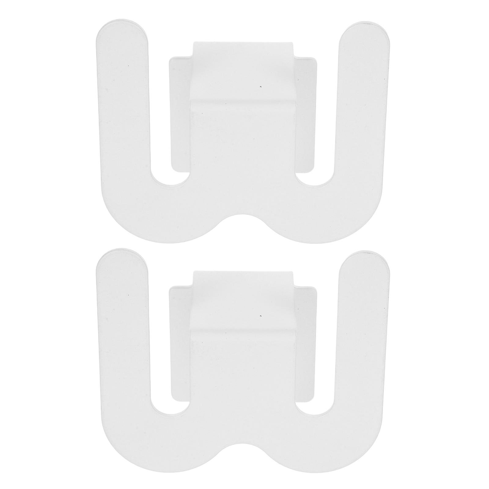 Wall Mount Slipper Holder for Bathroom Drying 2Pcs White Shoe Rack