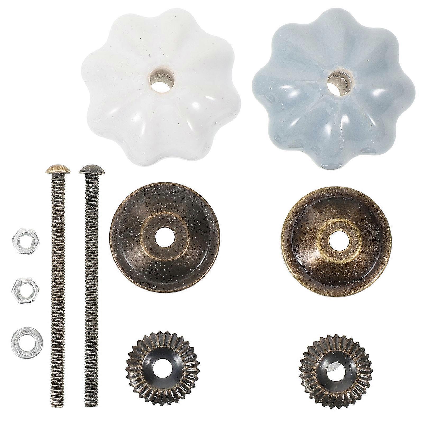 Assorted Color Ceramic Drawer Knob for Pulling 2Pcs Kitchen Furniture Handle