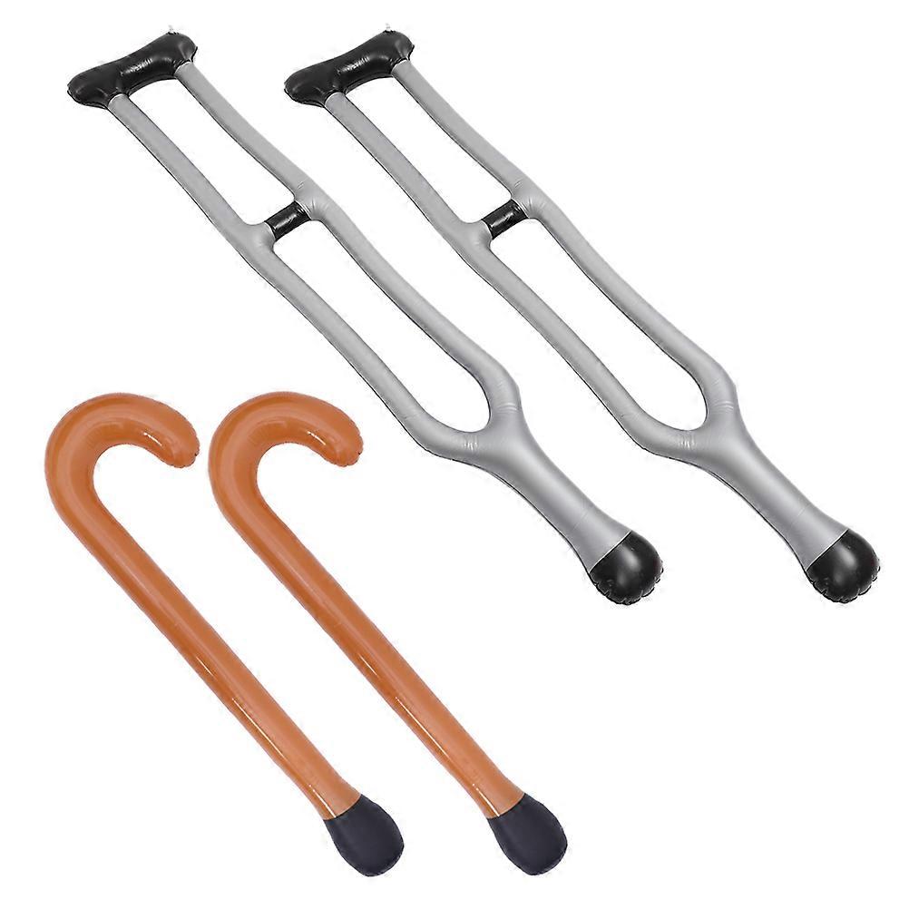 PVC Inflatable Walking Sticks for Performance 4Pcs Stage Prop Toys