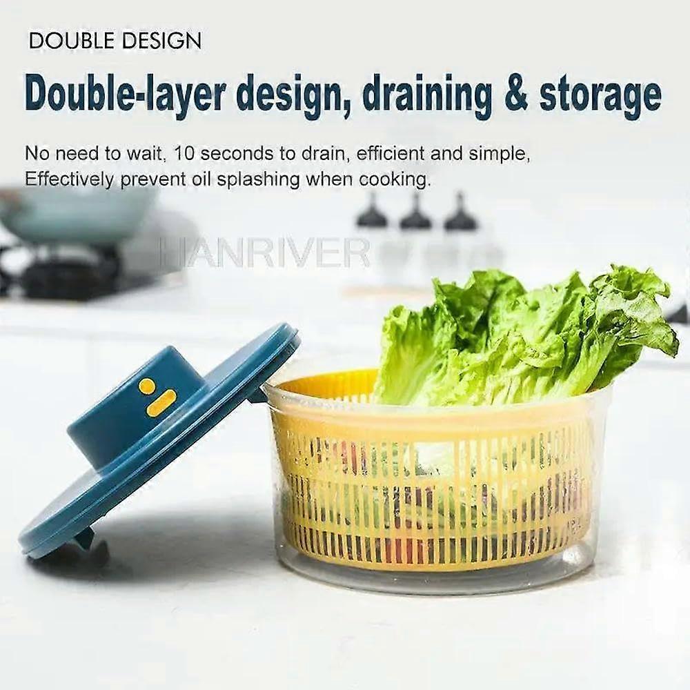 Vegetable Dryer Salad Spinner with Multifunction Fruit Washer Basket for SpaceSaving Kitchen Sink Fit