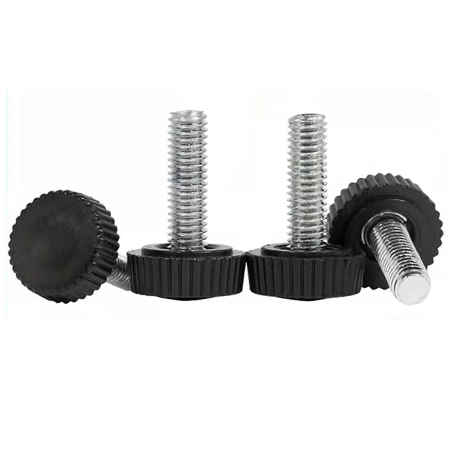 M6x35mm Male Thread Thumb Screw Knobs,Grip Thumb Screw,Threaded KnurKnobs Grip,Round Head Clamping Knobs (20 Pcs Black） Black M6x35mm(20 Pcs)