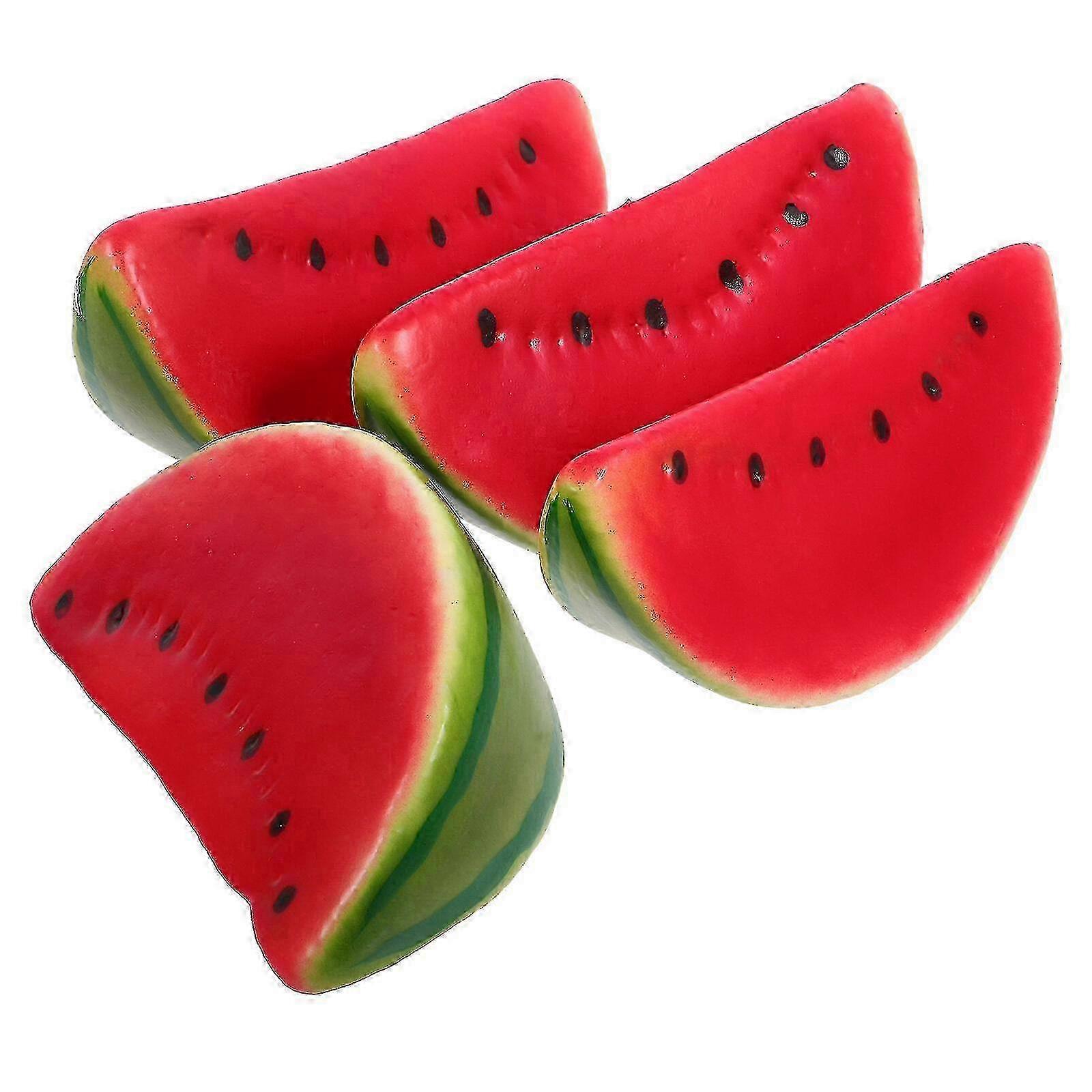 2026 Watermelon Slice Prop - 4pcs Simulation Fruit Decor for Display