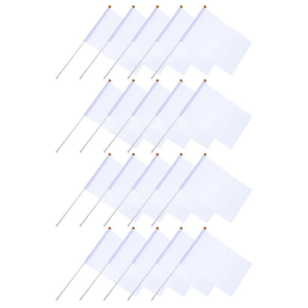 Referee Signal Flags for Game Use 20Pcs White Handheld Flags Set