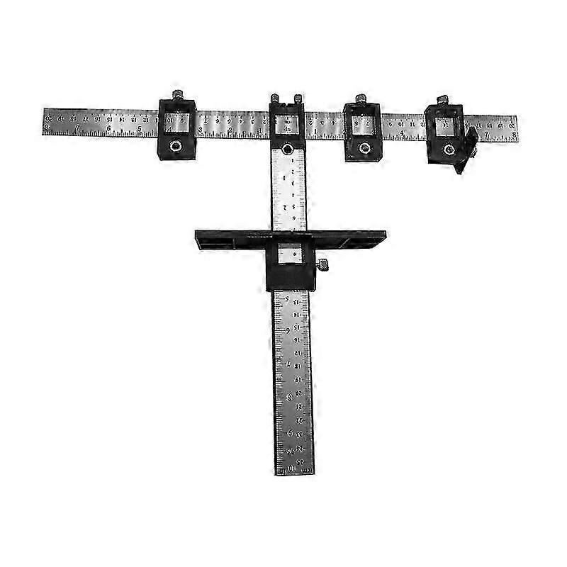 26-27 Drilling Positioner, Adjustable Cabinet Hardware Jig, Woodworking Drilling Tool for Door Pull Knobs and Drawer Pulls Edition