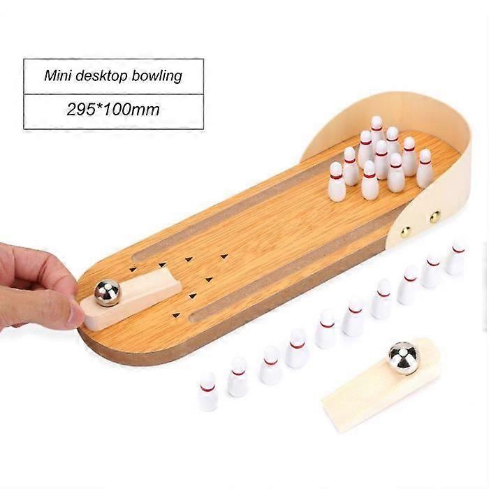 Educational toy - Mini wooden bowling set - Ages 3+ - Interactive - Fun