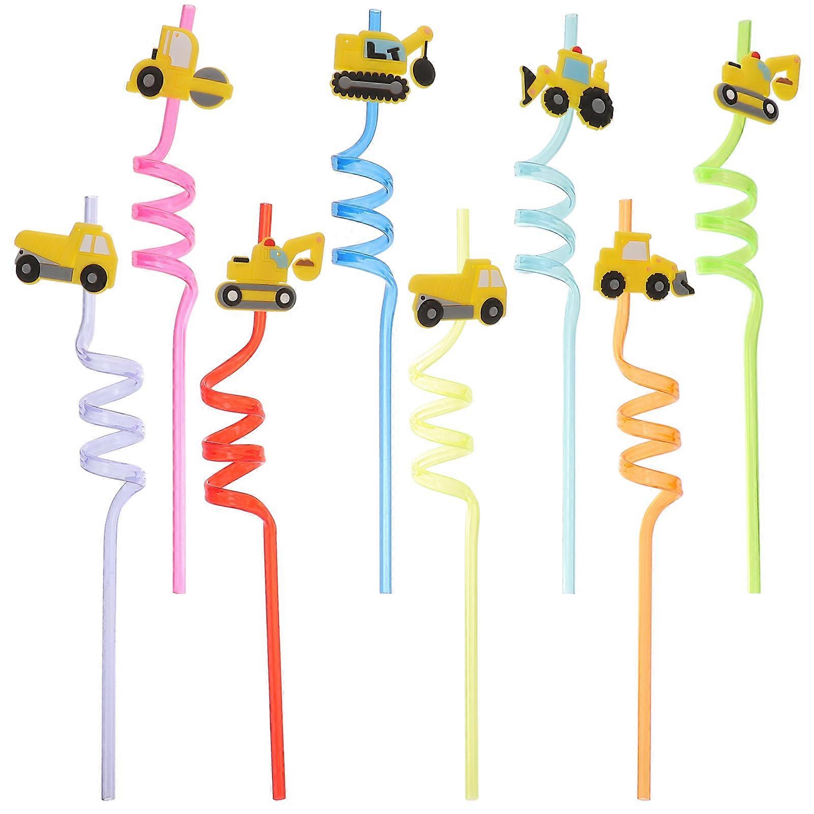 8Pcs Construction Straws Reusable for Decoration Use