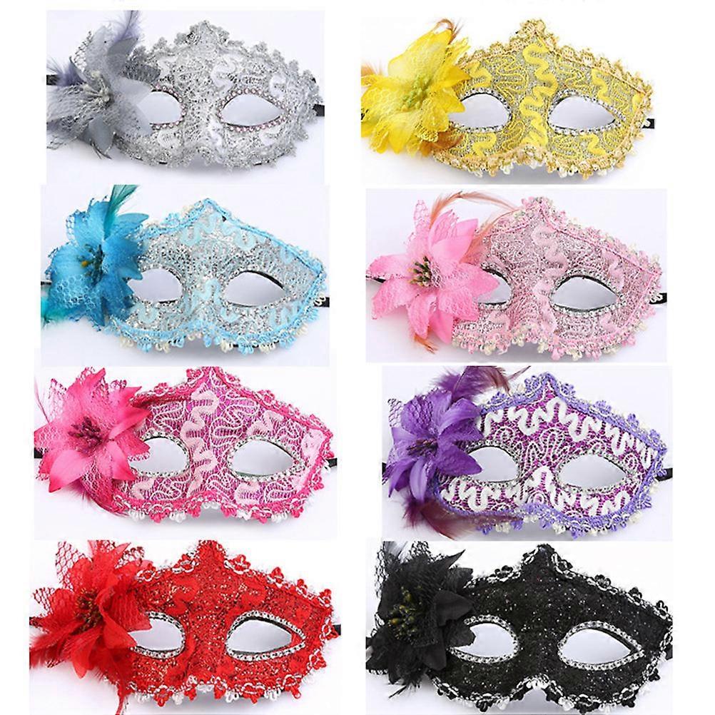 Red Face Mask Dragon Pattern Half Face Eye Mask for Party Use