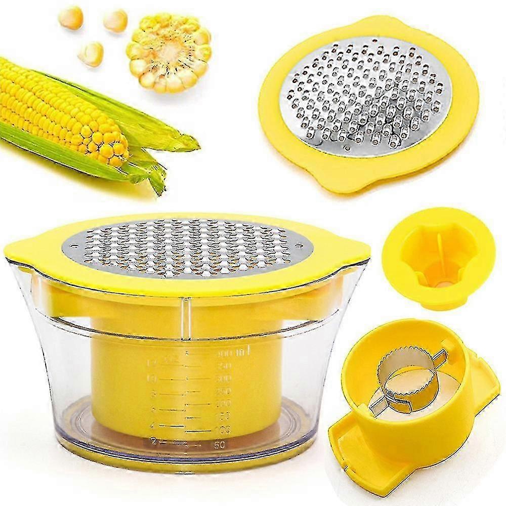 25-26 Multifunctional Corn Peeler - Corn Cob Stripper, Quick Corn Kernels Remove Tool With Bowl And Safety Handle