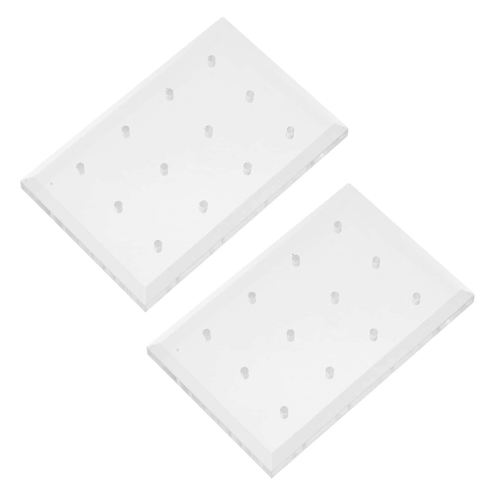 Transparent Acrylic Nail Drill Bit Holder Rack, Durable Storage Organizer for Manicure, 2pcs