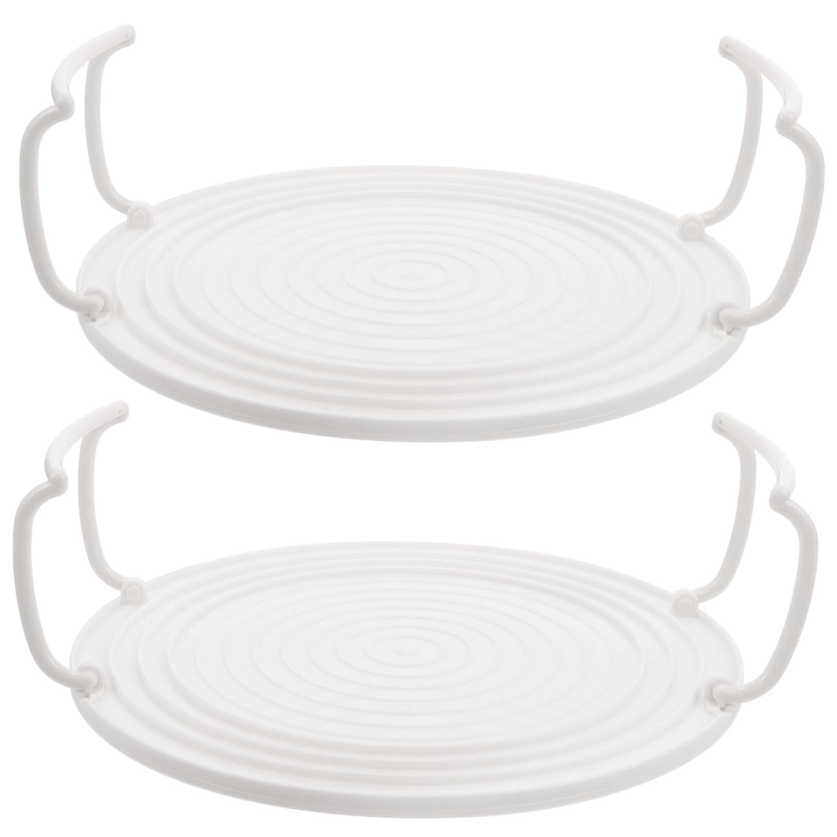 Double Layer Microwave Steamer Rack Set for Oven Cooking with Durable Stainless Steel Frame