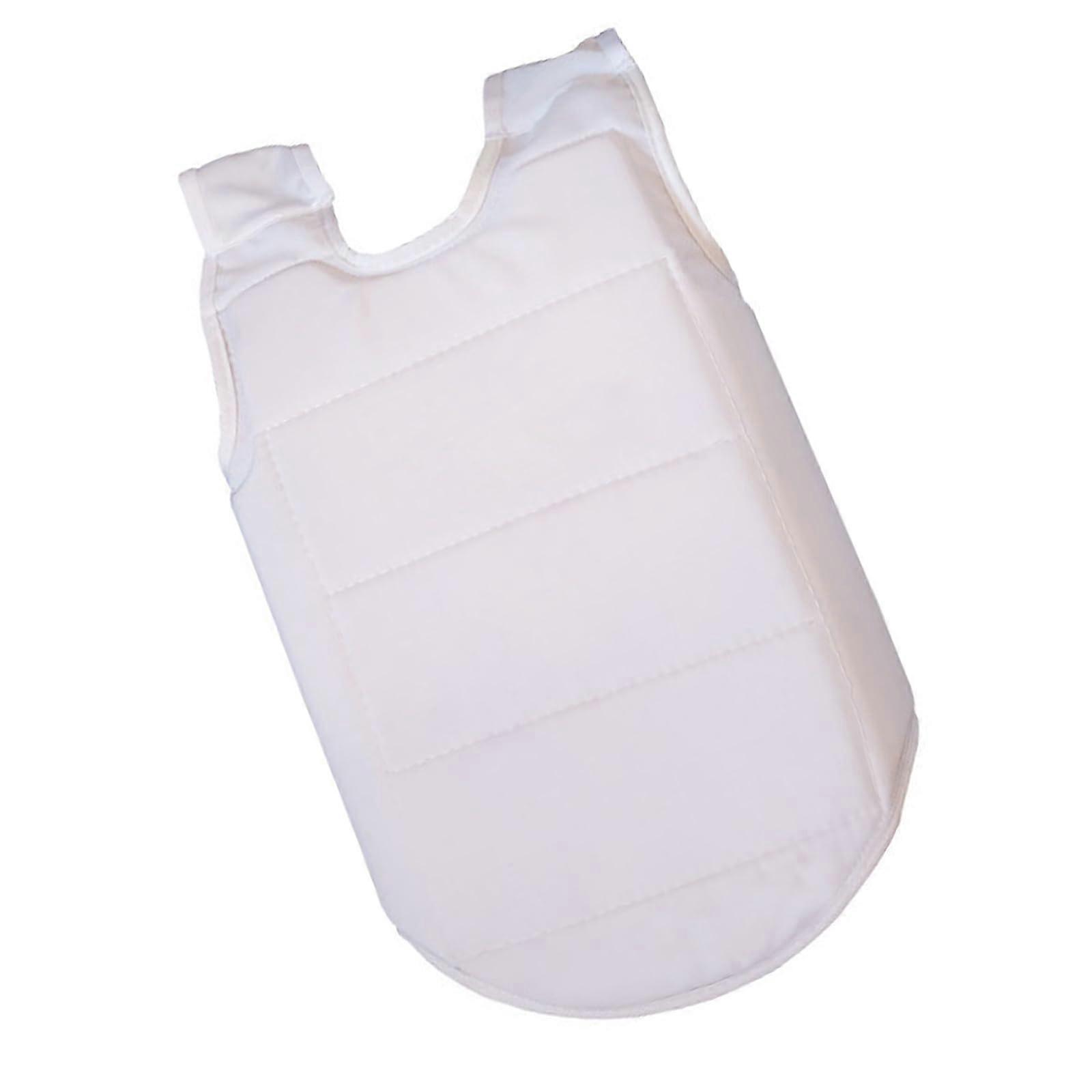Kids Karate Chest Protector 612 with ShockAbsorption Padding, Adjustable Straps, White XS