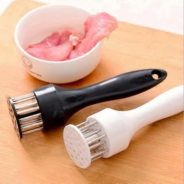 Stainless Steel Needle Meat Tenderizer Tool with Sharp Blades and NonSlip Grip for Quick Tenderizing