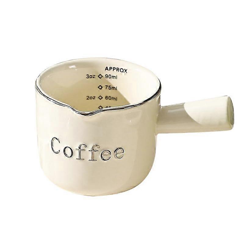 Ceramic Measuring Cup with Handle 3oz Nordic Style Coffee Mug with Precise Volume Markings