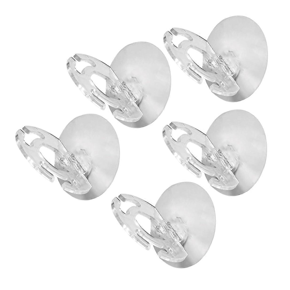 5pcs Wall Mounted Toothbrush and Razor Holder with Transparent Shelf, SpaceSaving Bathroom Rack