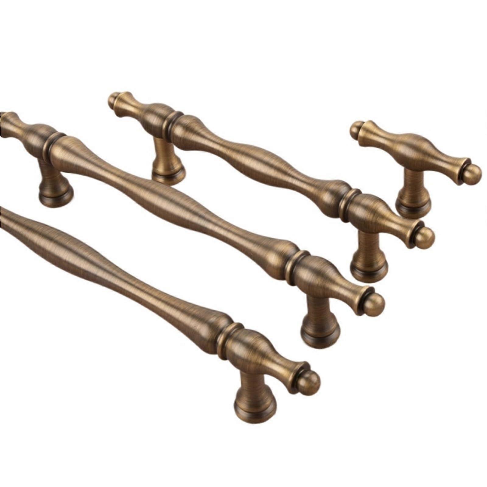 Antique Brass Cabinet Handle Vintage Brass Finish Solid Copper Long THandle for Kitchen Drawer