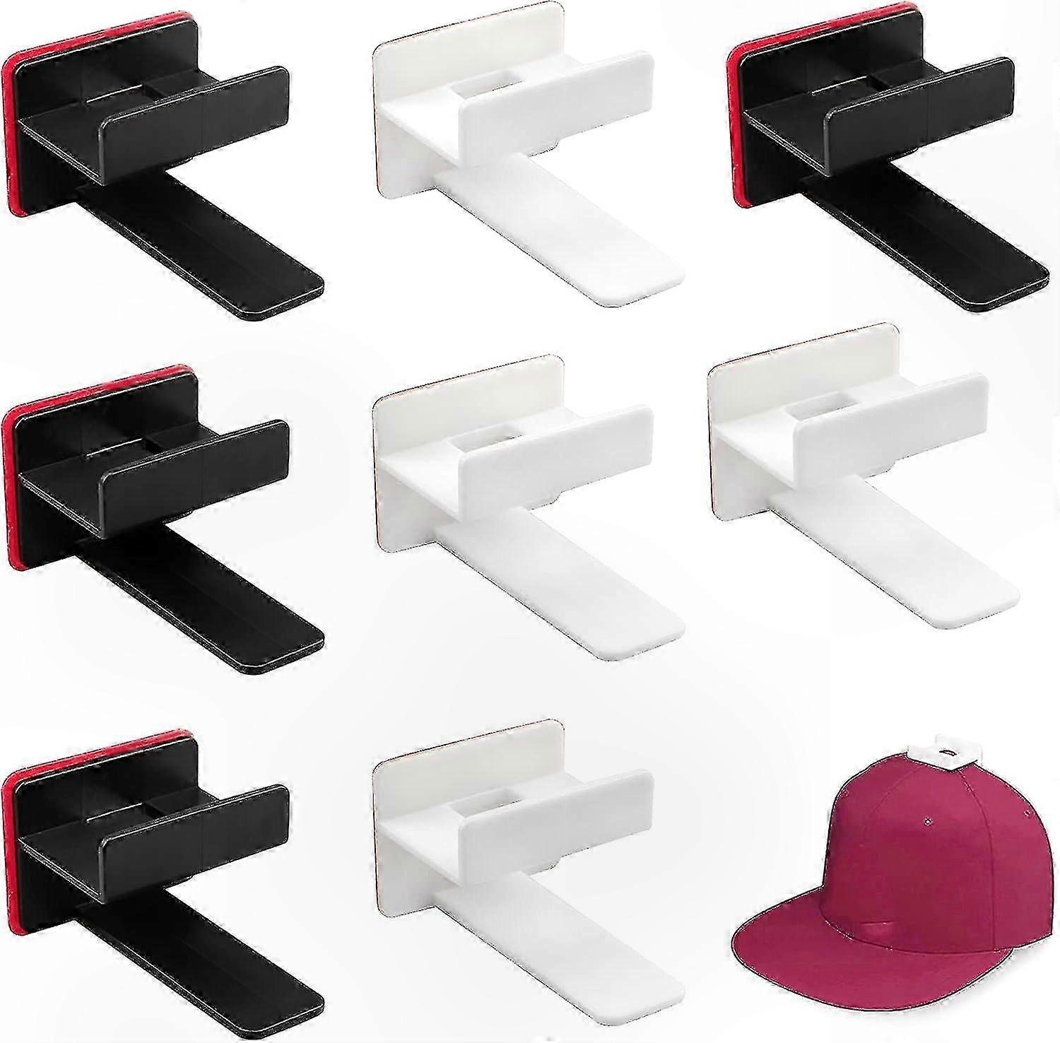 8pcs Adhesive Wall Hooks for Hats, Durable Storage Solution for All Hat Types