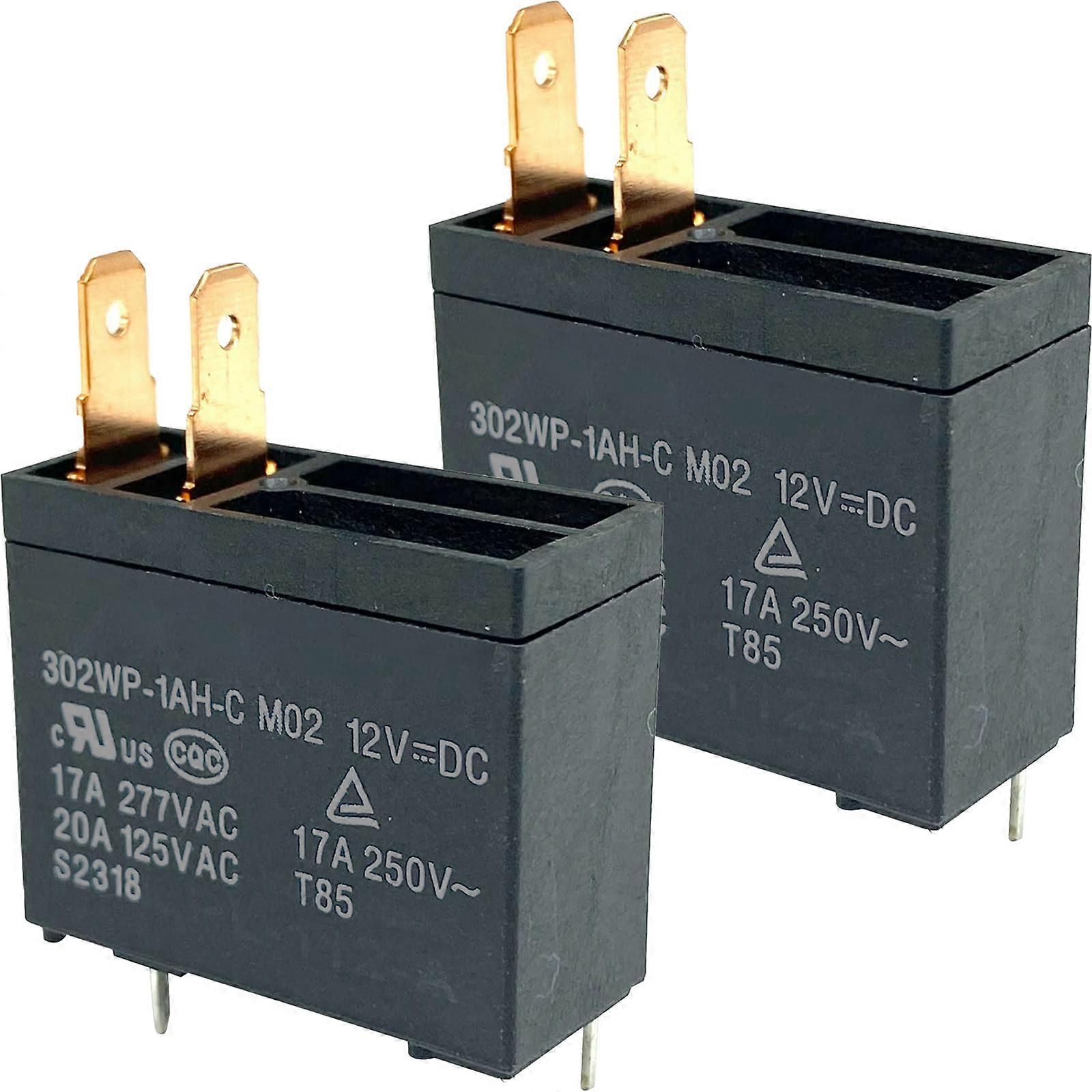 2Pack 12V DC Power Relay SPST 20A Load Switching OEM Replacement for Microwave HVAC