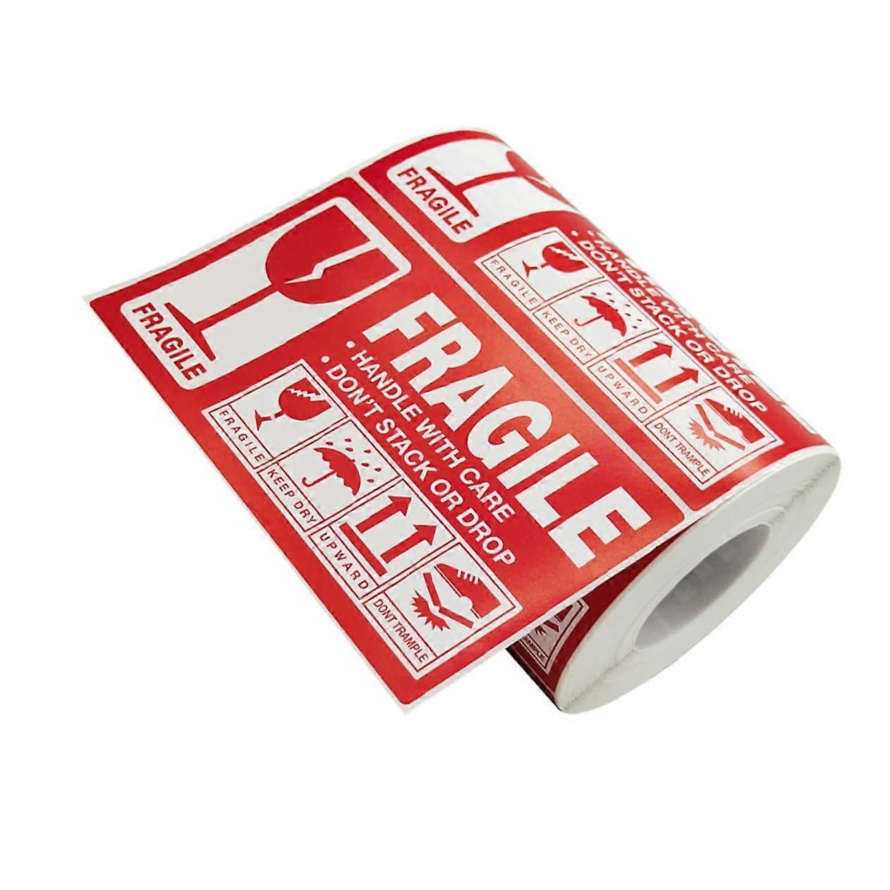 Fragile  Labels Roll, SelfAdhesive Handle With Care Stickers with Bold Warning Graphics for Boxes