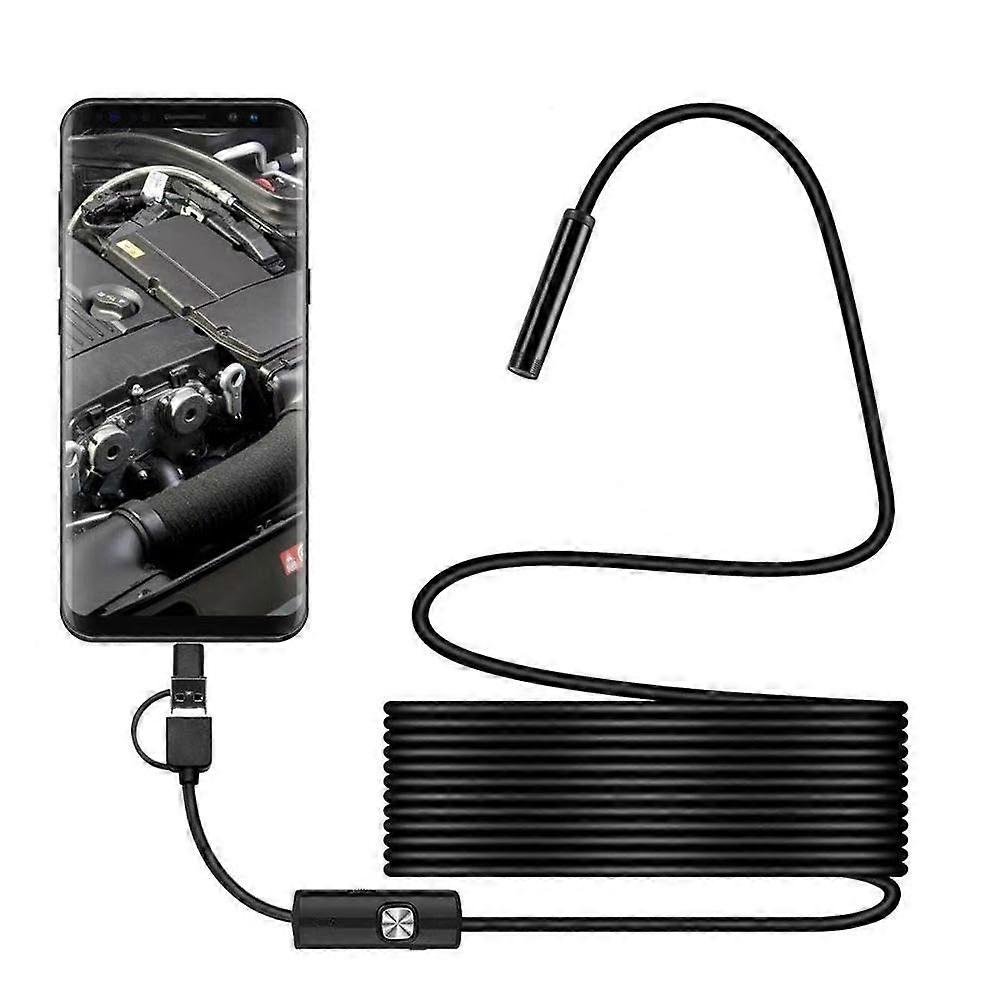 1080P HD Waterproof Endoscope Camera with Adjustable LED, TypeC Snake Borescope for Android 32.8FT