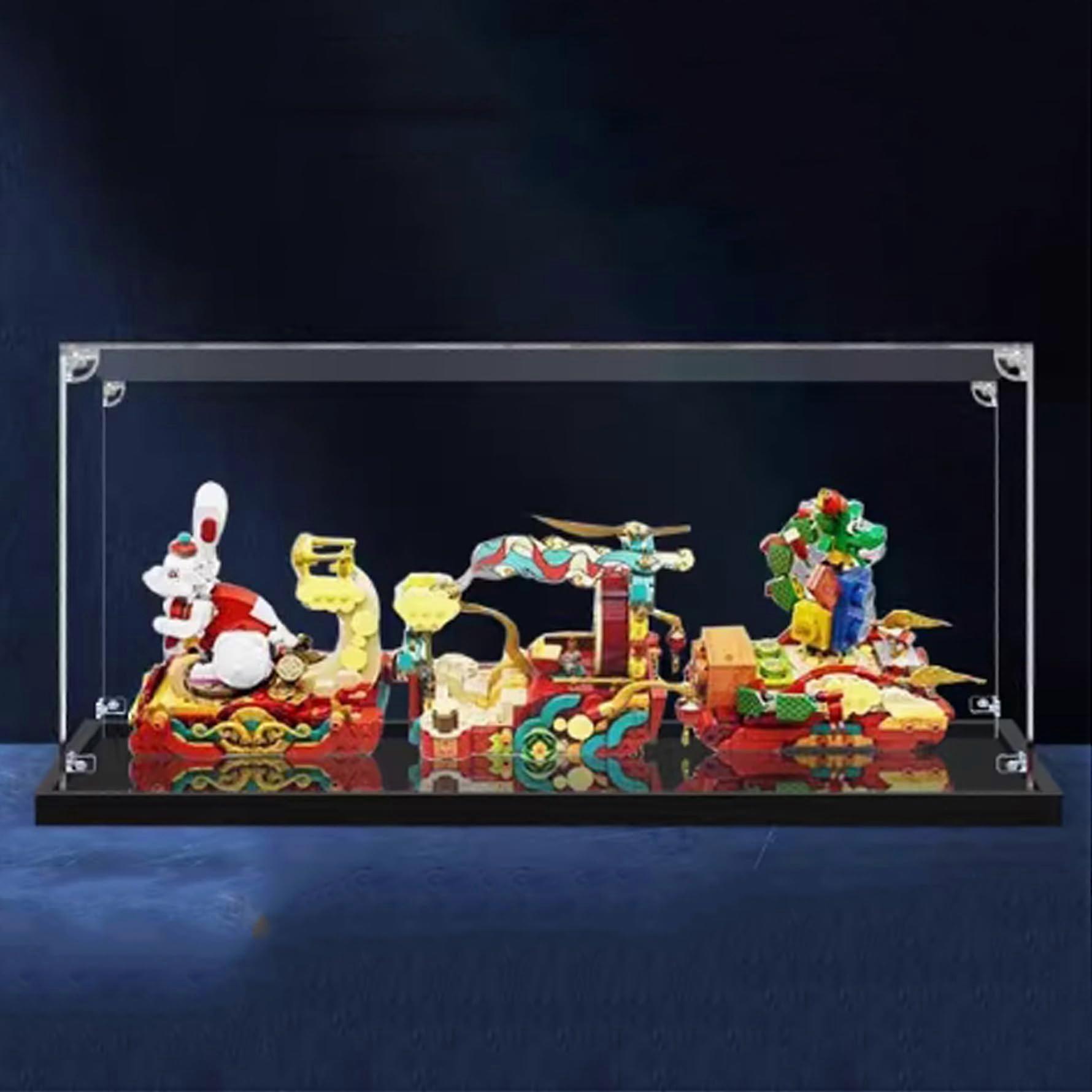 Display Case for  80111 Chinese  Year Float, Clear Acrylic Dustproof Protection, Stackable 3mm Panels