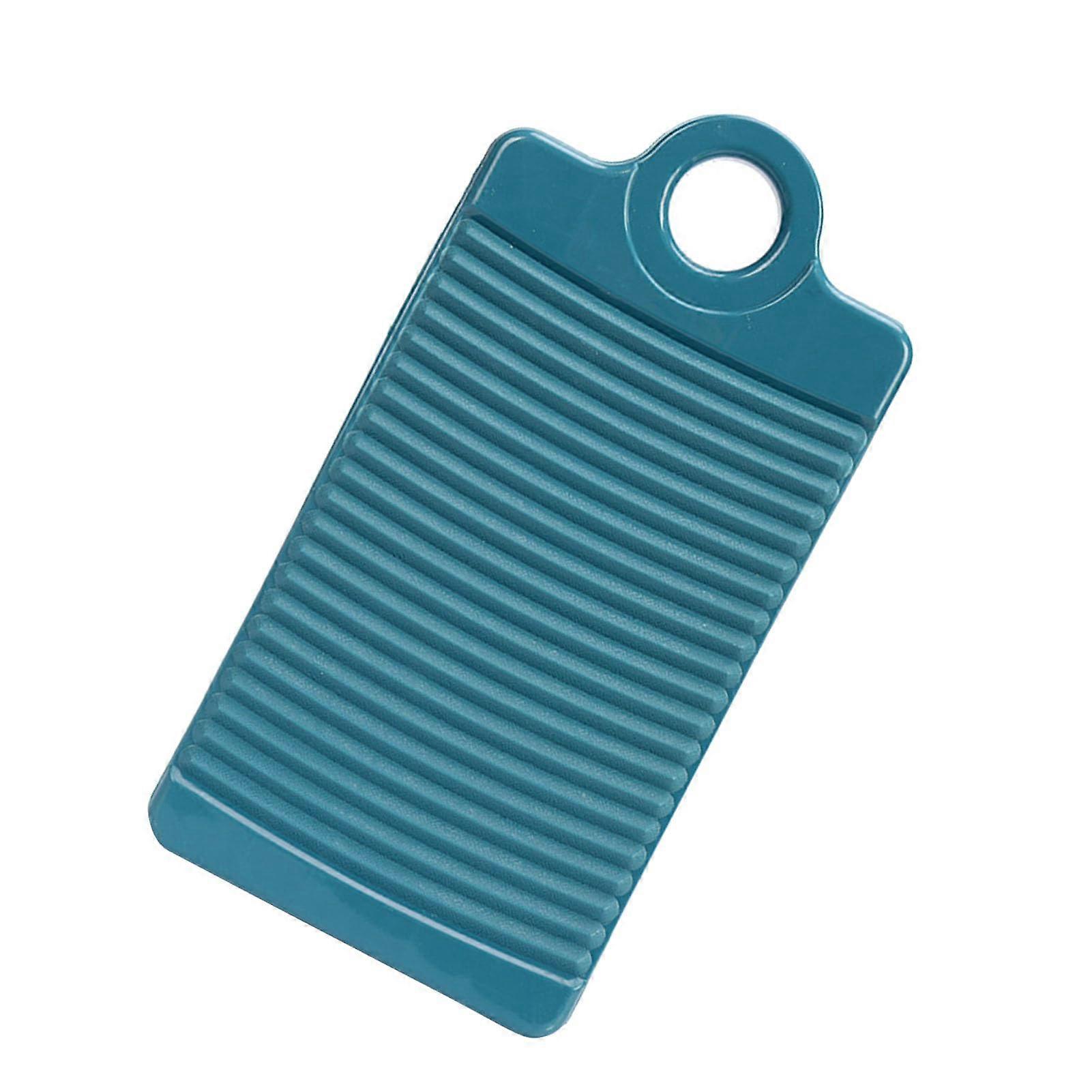 Mini Plastic Washboard for Hand Washing Clothes, Thickened NonSlip Design, Green Compact