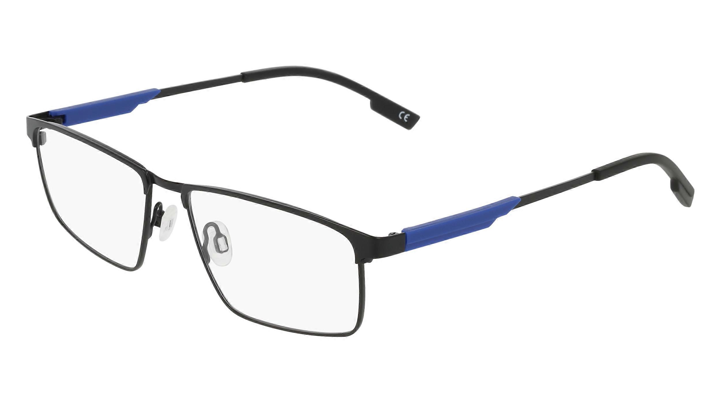 Eyewear Frames FLEXON FLEXON E1164 002 SATIN BLACK/BLUE 54/15/145 MALE