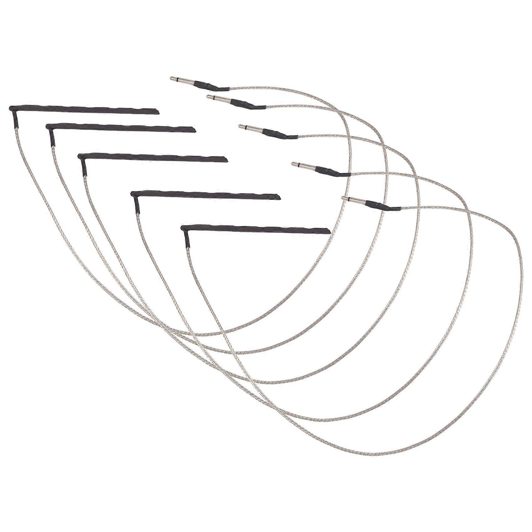 5 pcs Bendable Acoustic Guitar Transducer Sensitivity Piezo Bridge Pickup Cable