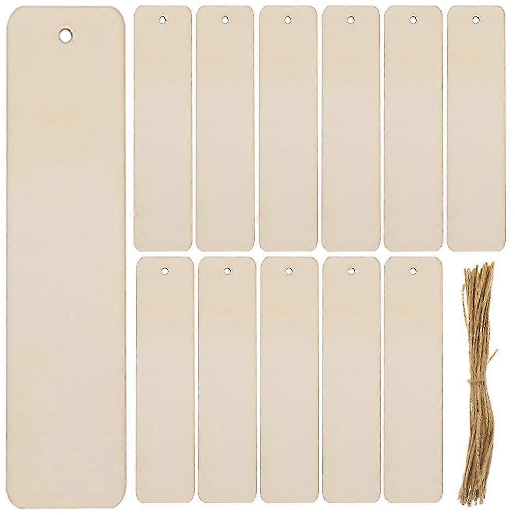 Wood Bookmarks Unfinished Rectangle Bookmarks for Book Marking 20Pcs