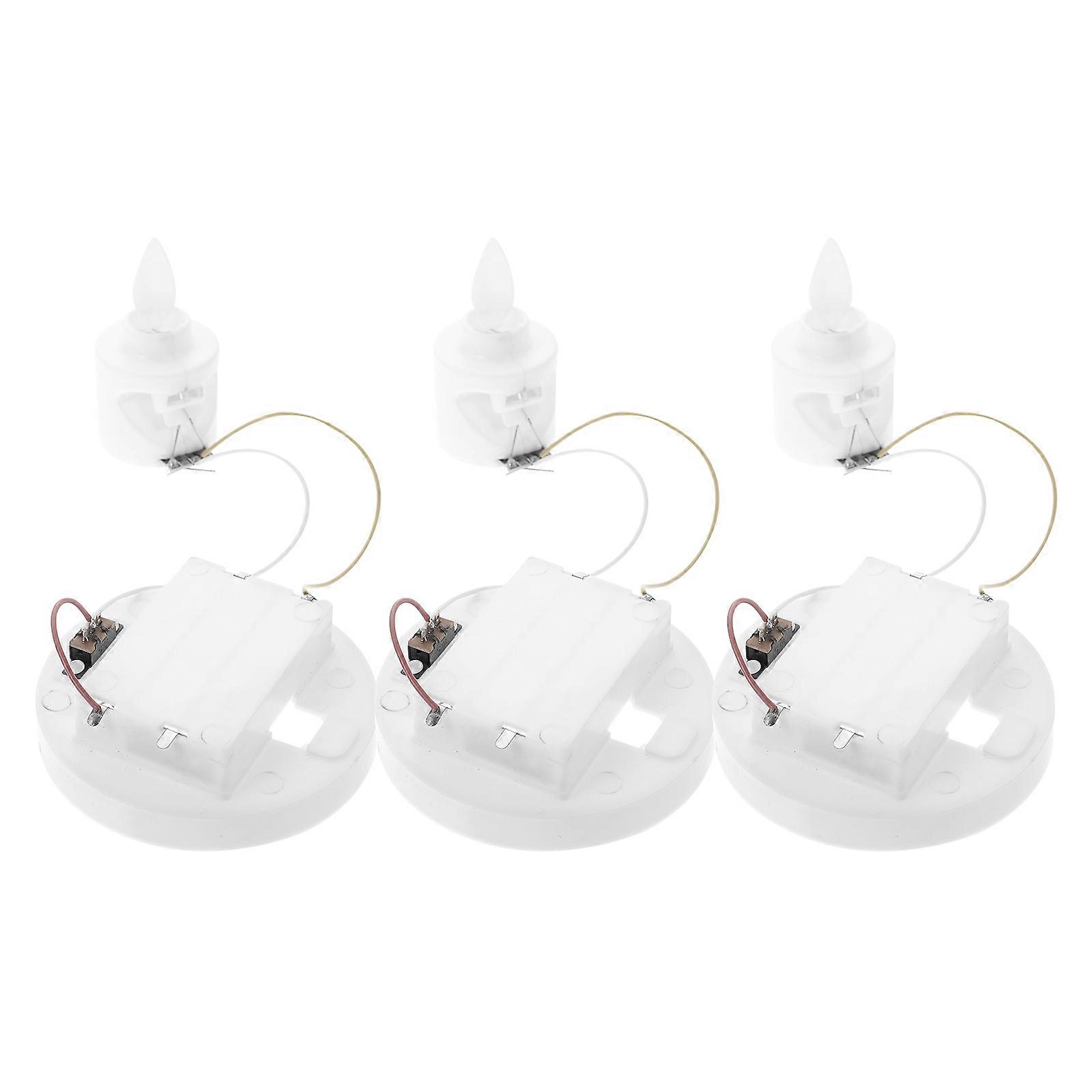 LED Candle Light Making Wicks for DIY Candle Lamp 3Pcs White Set