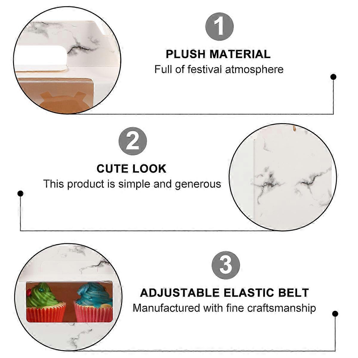 Muffin Box for Storage Use 10Pcs Assorted Color Marbling Cake Boxes