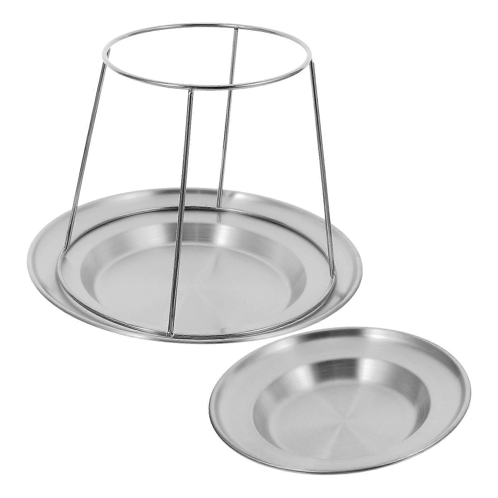 Seafood Display Rack Double Layer Stainless Steel Serving Tray