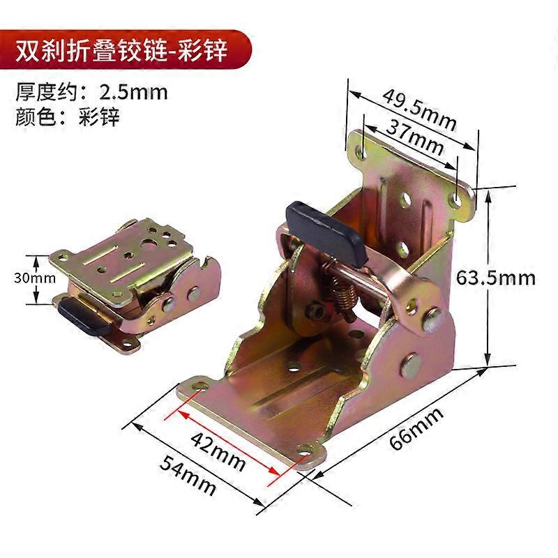 4 Pack Heavy Duty Folding Brackets Gold SelfLocking Adjustable Hinges RustResistant for Table and Workbench