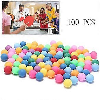Colored Ping Pong Balls 100 Pack Bulk 2.4g, Washable Small Game for Carnival Pool Games, Party Decoration Pet Toy