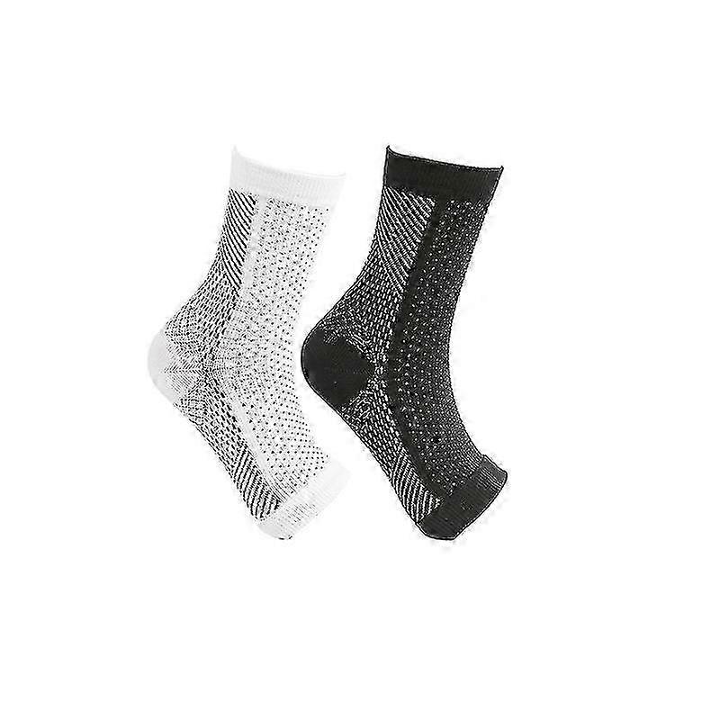 2 Pairs Ankle Arch Support Neuropathy Compression Socks