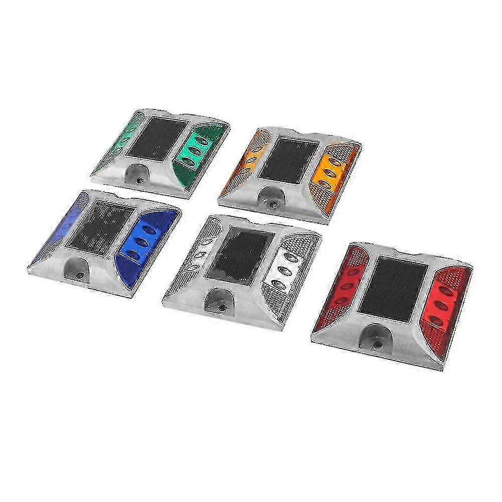 Solar Powered LED Road Stud Light Aluminum Waterproof