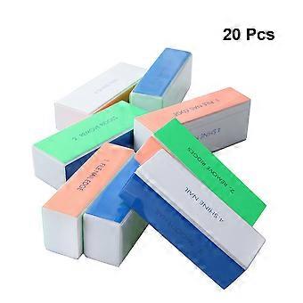 Nagelbuffer voor nagelsalon, polijst- en slijpvijl, 20 stuks, assortiment.