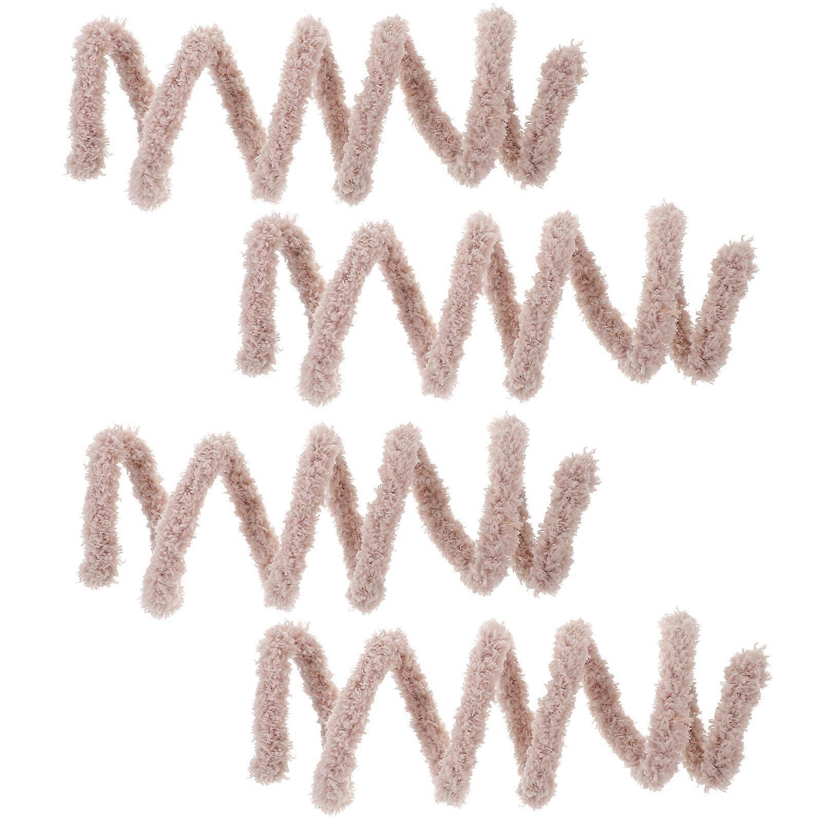 Chenille Stems Twisting Fluffy Sticks For Educators School Projects Light Grey Fluff 4Pcs