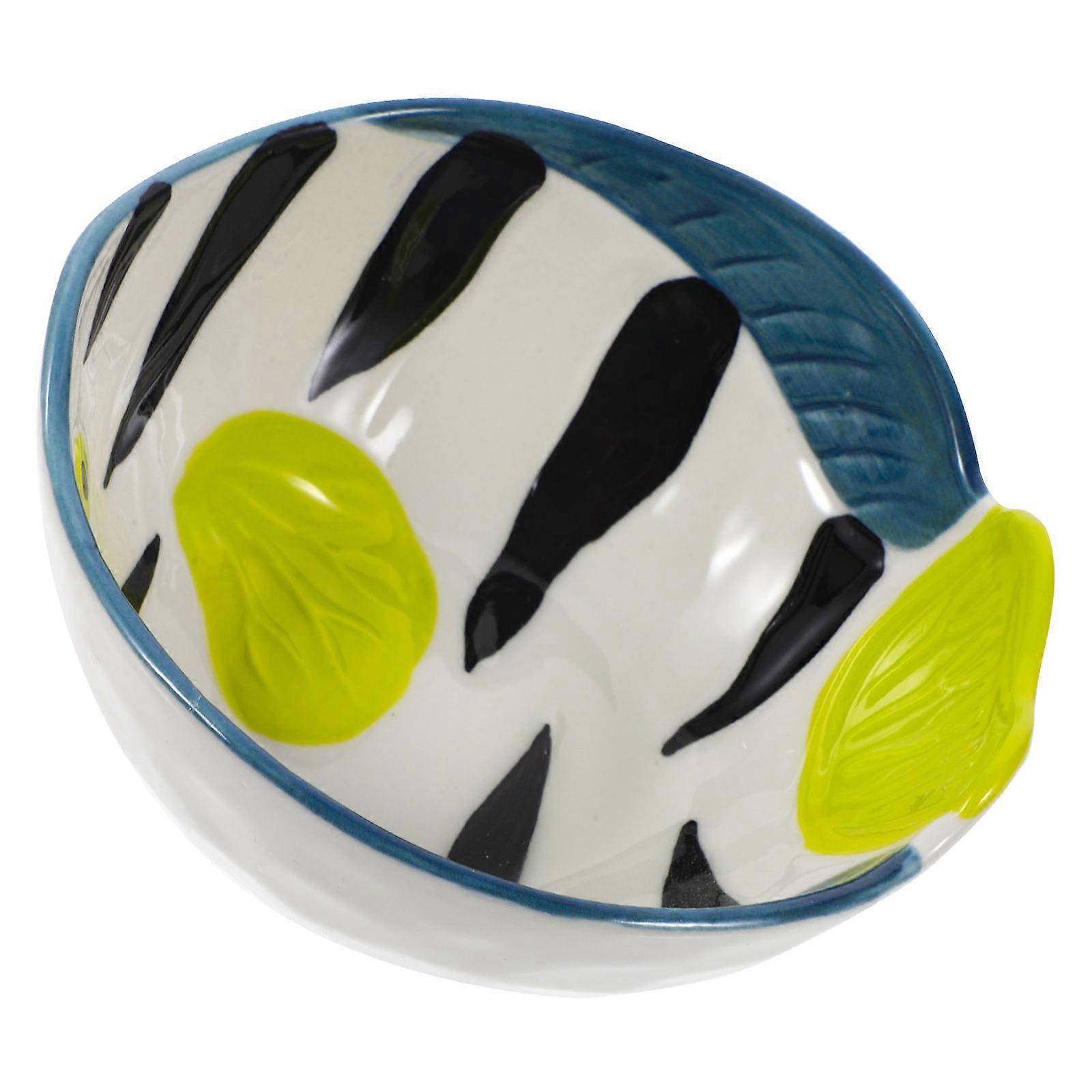 Assorted Color Fish Shaped Ceramic Sauce Dish for Storage Use