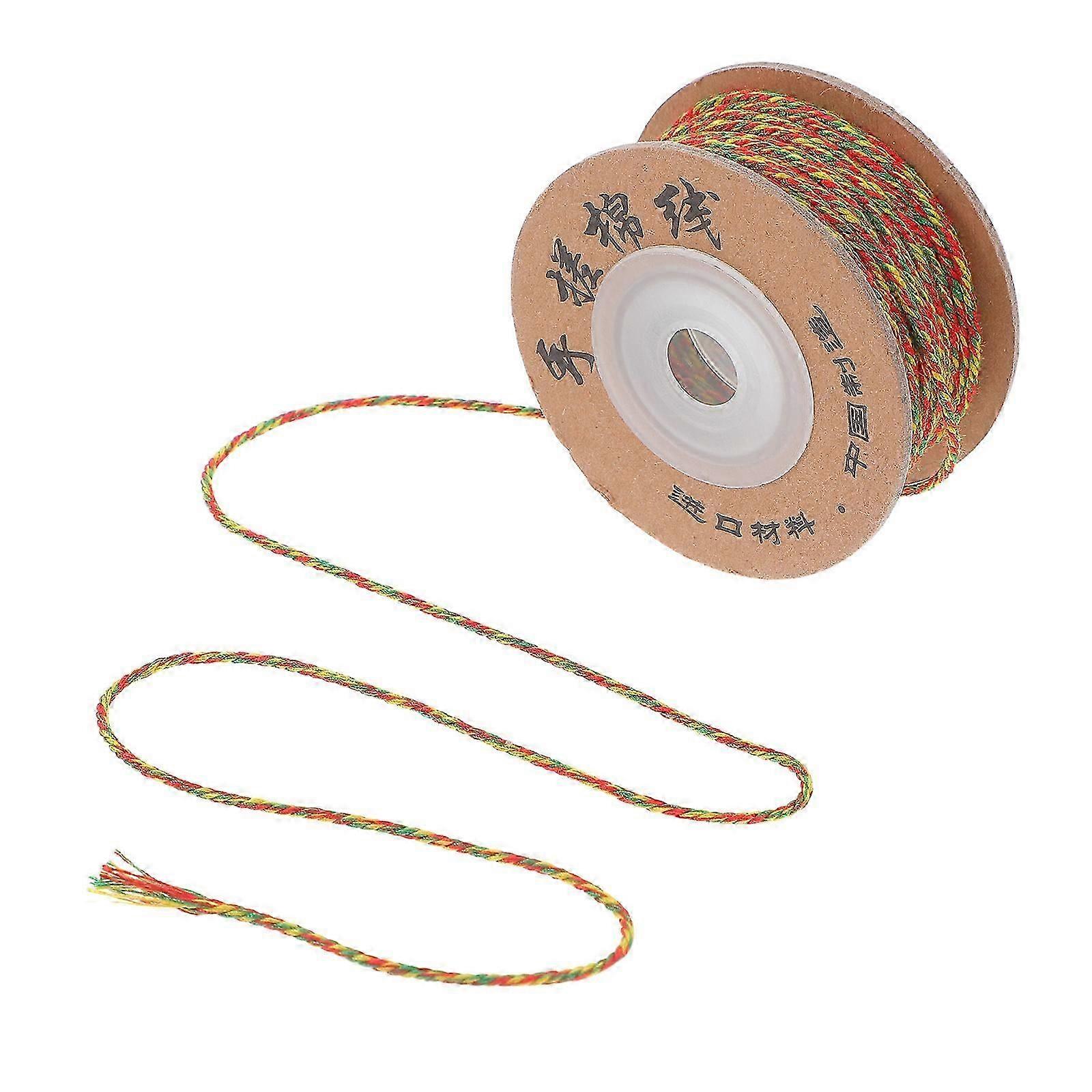 Adjustable Cotton Rope Bracelet with Beads