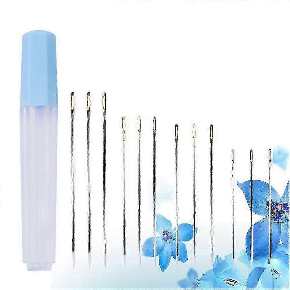Large Eye Sewing Needle Stitching Needle for Stitching Use 12Pcs Set