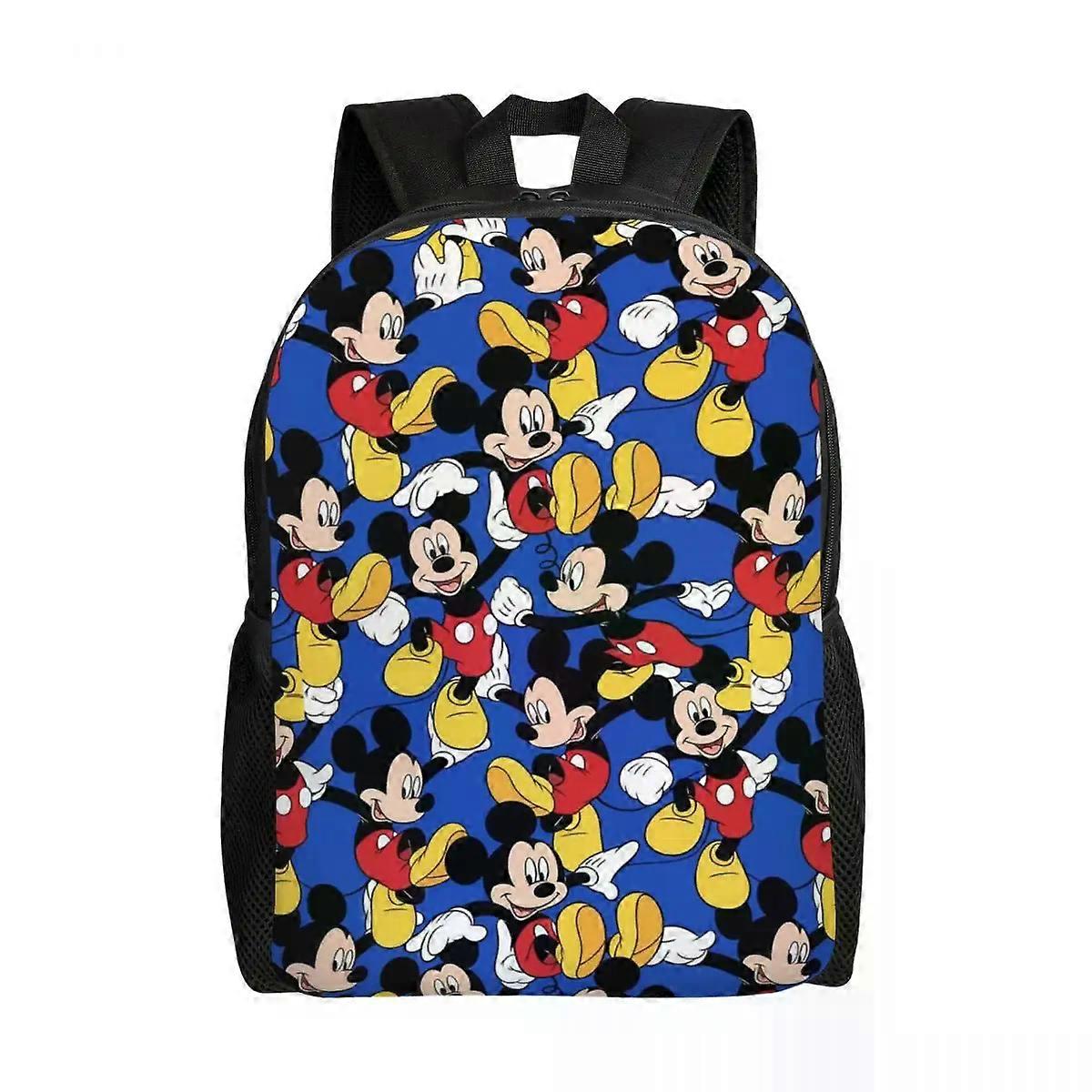 SJ3025 Mickey Mouse Backpacks for Men Women School College Students Bookbag Fits 15 Inch Laptop Bags