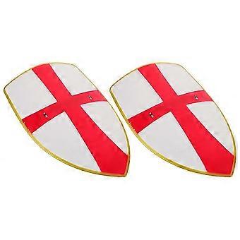 Shield Toy Medieval Accessories Performance Props Children Cosplay Accessory Cross Pattern 30.00X19.50X2.00cm Intellectual Development 2Pcs