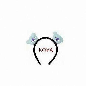 Bandeau de cerceau de cheveux en peluche BTS mignon 3D pour enfants - Cadeau d’accessoires de cheveux de dessin animé